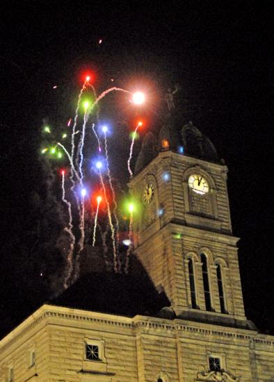 Fireworks on Court Square